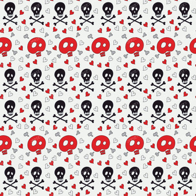 Halloween Skull, Red Skull, Crossbones, Hearts