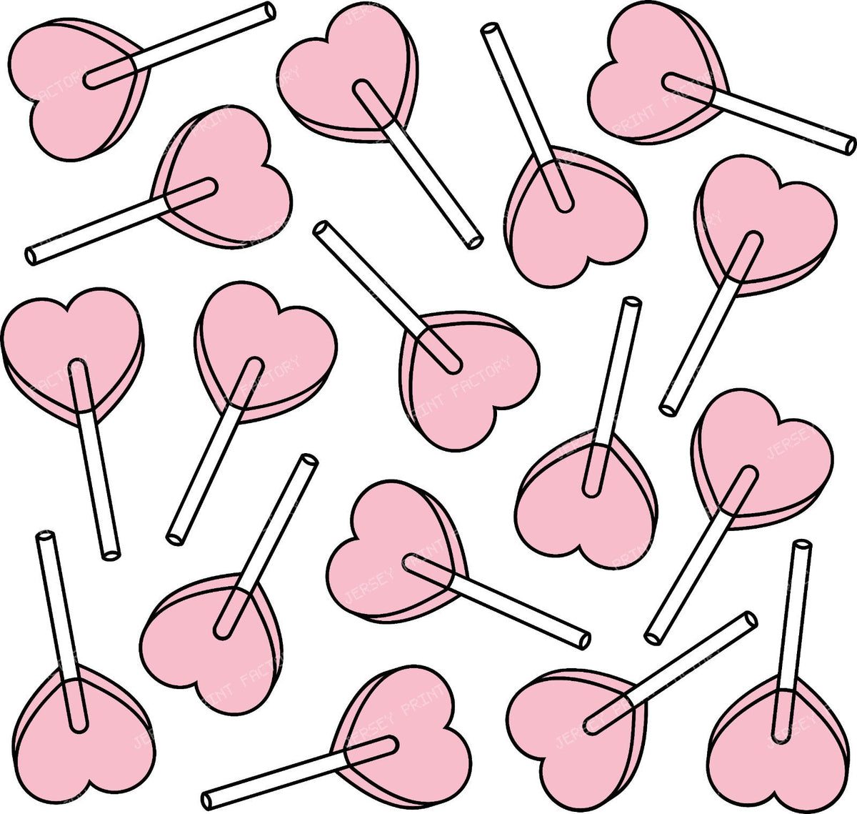 Blue Lollipops, Heart Lollipops, Lollipop Pattern — Pink 2