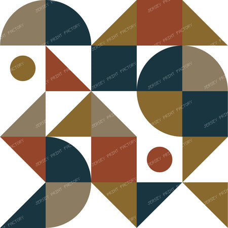 Colorful Bauhaus Pattern, Retro Pattern, Geometric Pattern — Colorful 9