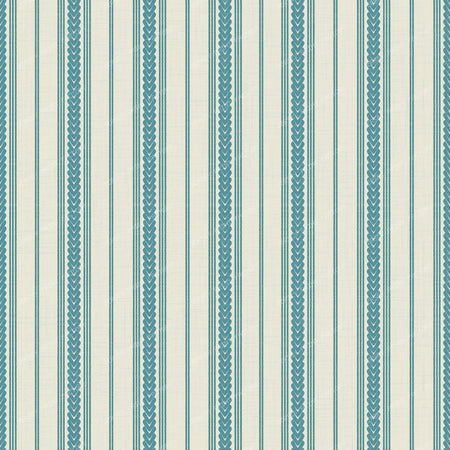 Braided Ticking Stripes in teal blue