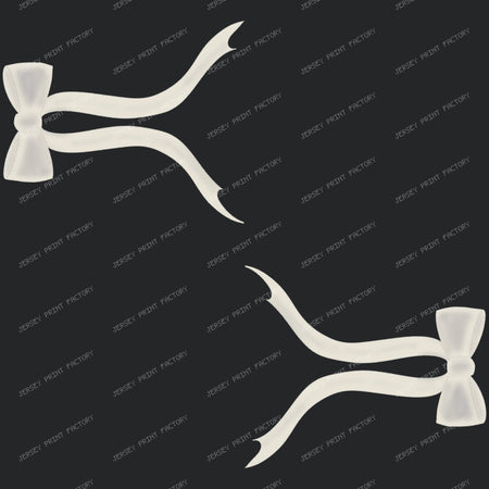 Ogee Bow Blender / Halloween Bow Pattern Bone White on Black