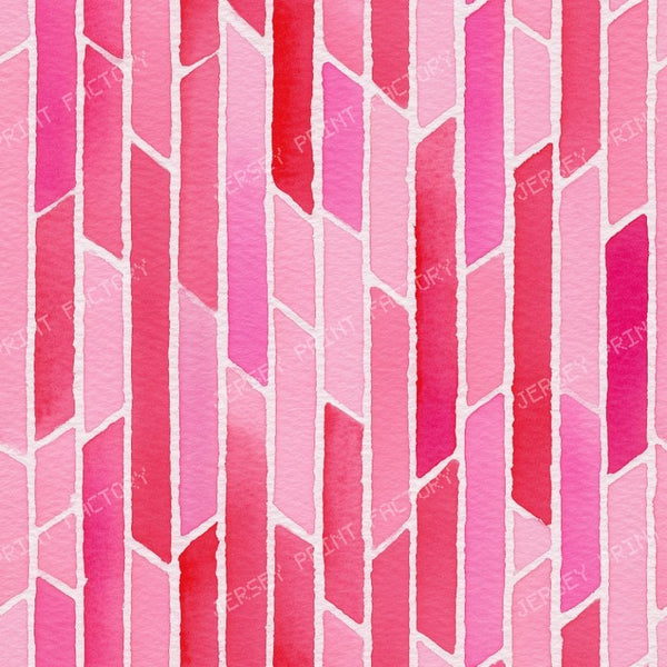 Watercolor Pink Geometric Vertical Blocks