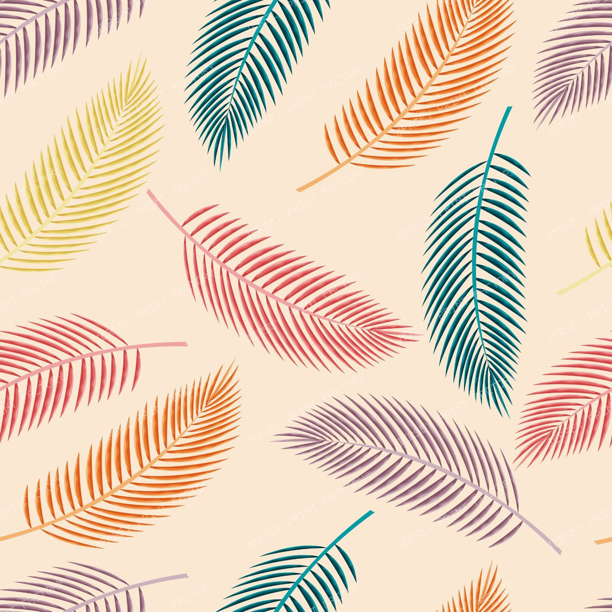 Colorful Palm Leaves, Palm Pattern, Tropical Pattern — Colorful 2