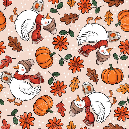 Cozy Autumn Goose in Blush