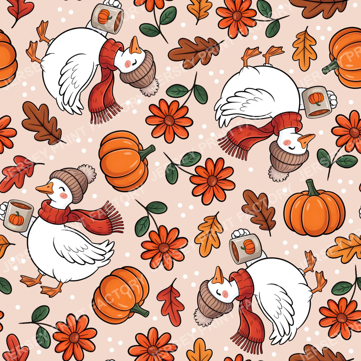 Cozy Autumn Goose in Blush
