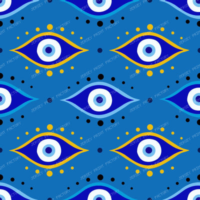 Evil Eye Pattern, Turkish Eye, Nazar, Mati, Mataki, Hamsa — Navy Blue 2