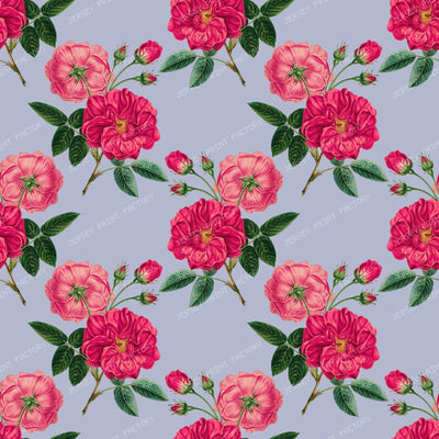 Pink Roses, Pink Flowers, Floral Pattern, Rosebud, Leaves — Pink 4