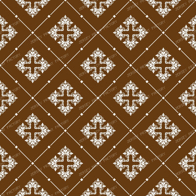 Black And White Damask, French Damask, Baroque Pattern — Brown 1