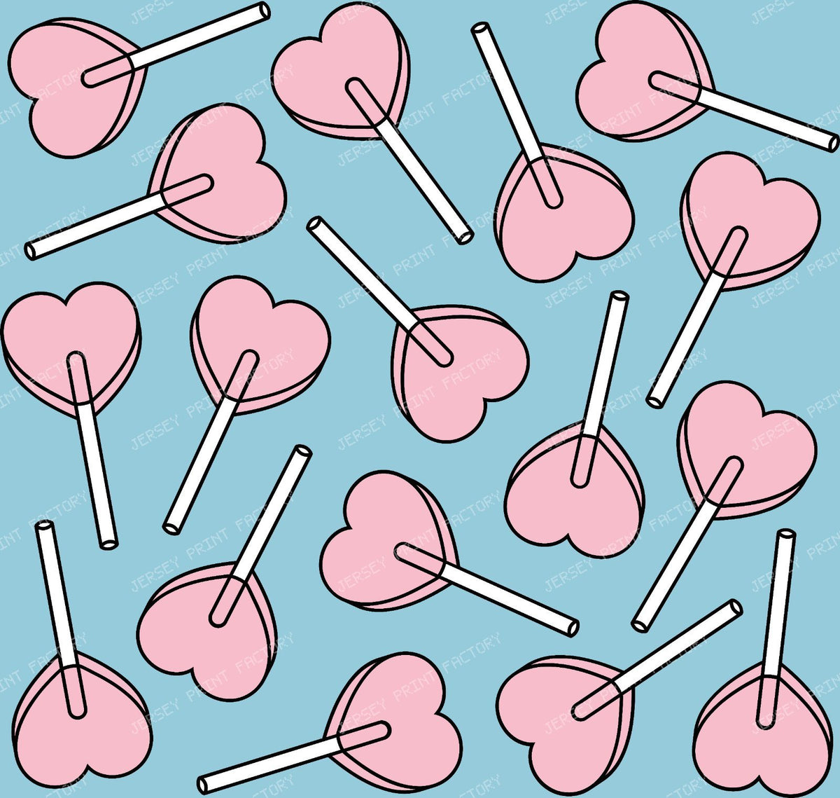 Blue Lollipops, Heart Lollipops, Lollipop Pattern — Pink 9
