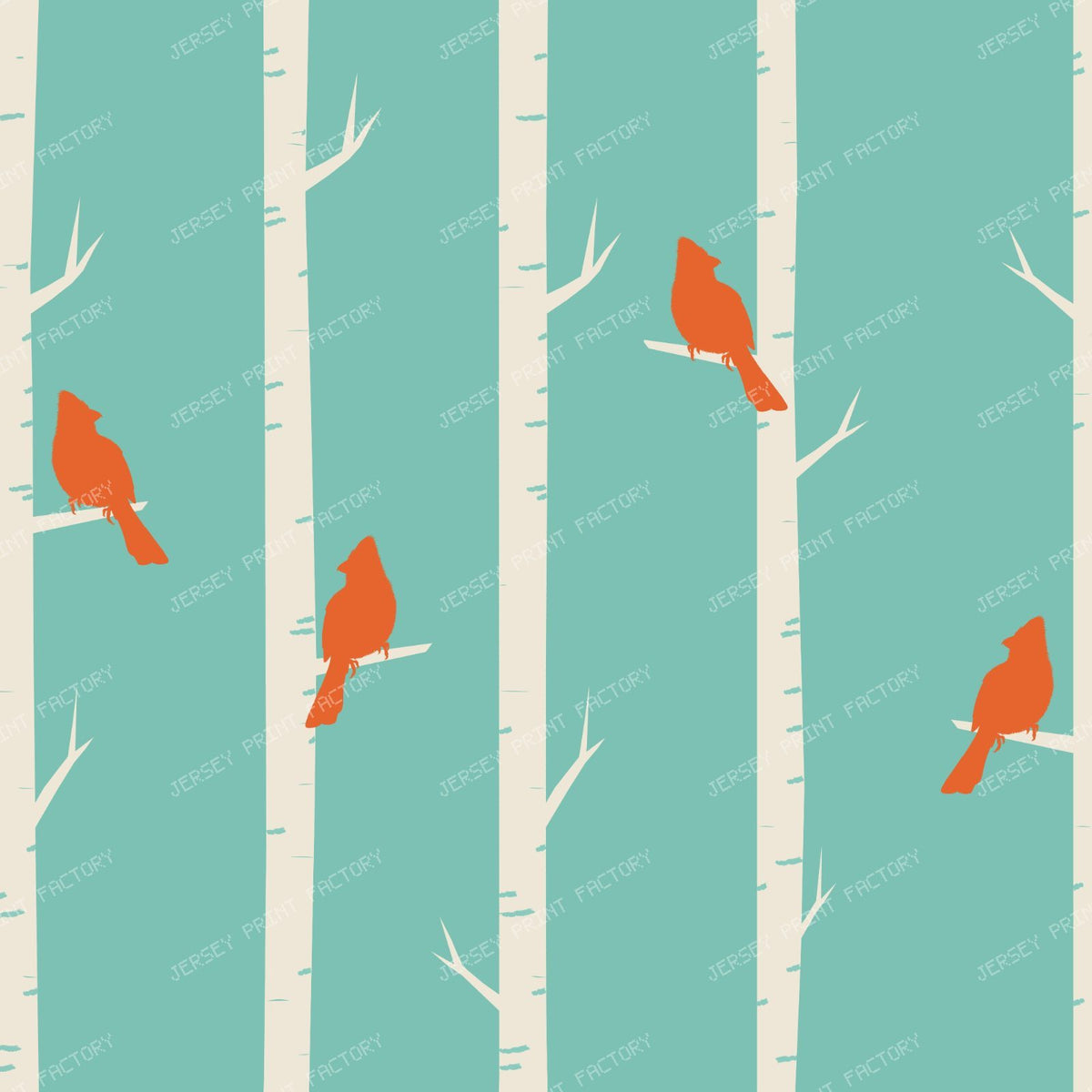 Cardinal Bird, Orange Bird, Bird Silhouette, Birch