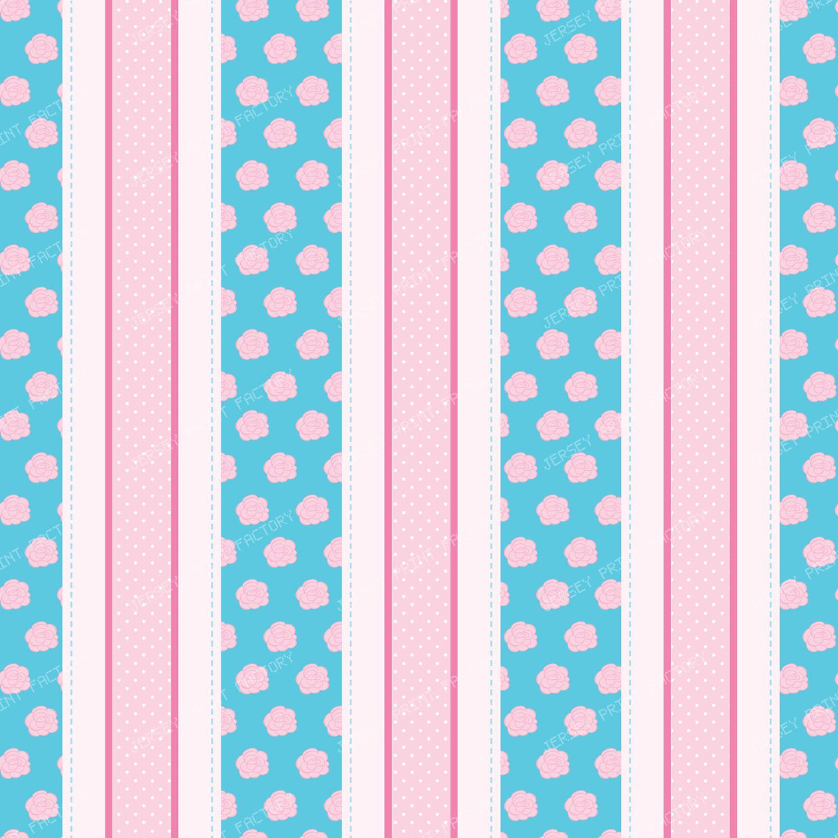 Pattern Of Flowers, Polka Dots, Stripes, Pink Roses