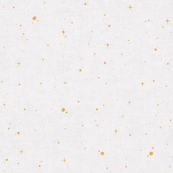 boho stardust mustard yellow on white