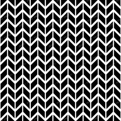Black and White Zigzag, Chevron, Herringbone Pattern