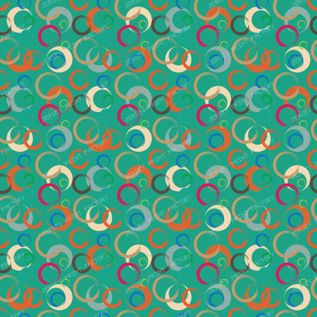 2026 PJP 100 — 06 Crescent Moons Round Brush Strokes - Teal Green Background