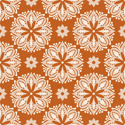 Mediterranean Tile Modern Rust & Cream