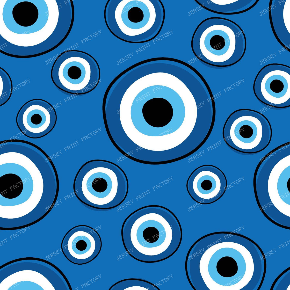 Evil Eye Pattern, Turkish Eye, Hamsa, Nazar, Mati, Mataki — Navy Blue 3