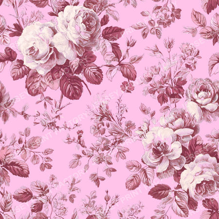 Chinoiserie rose garden Botanical Toile