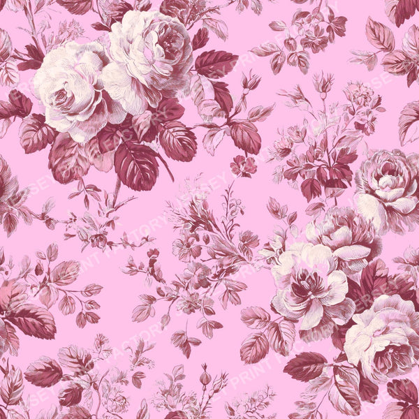 Chinoiserie rose garden Botanical Toile