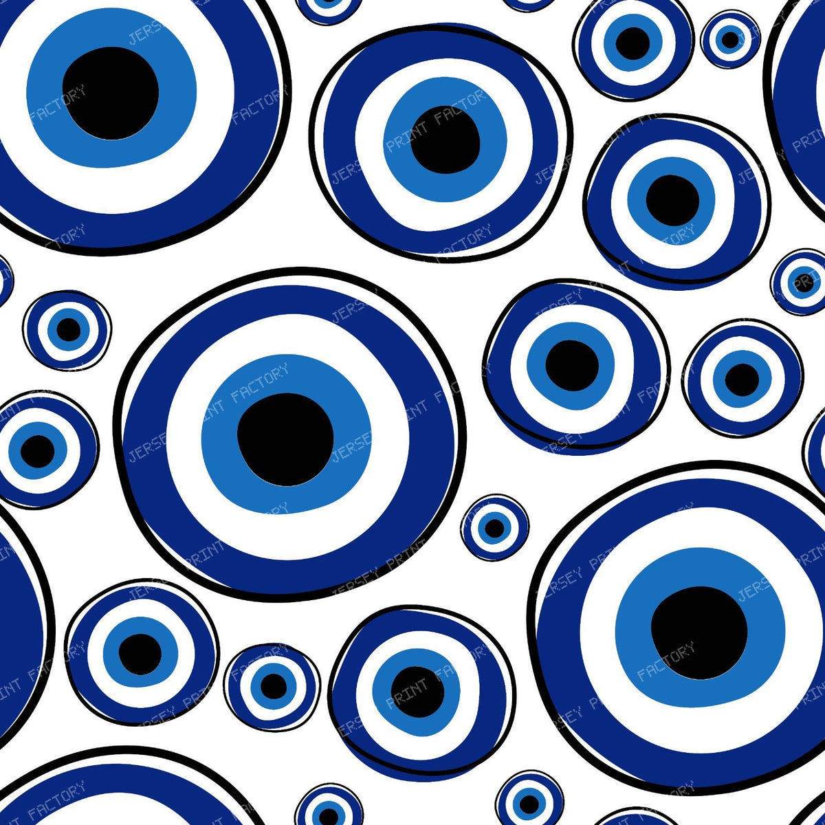 Evil Eye Pattern, Turkish Eye, Hamsa, Nazar Talisman, Mati, Mataki — White 3