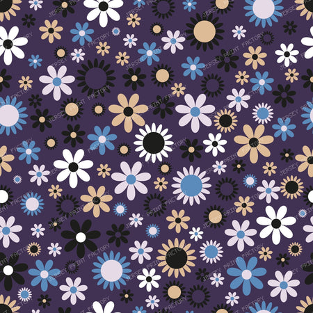 Colorful Flowers, Retro Flowers, Floral Pattern — Colorful 26
