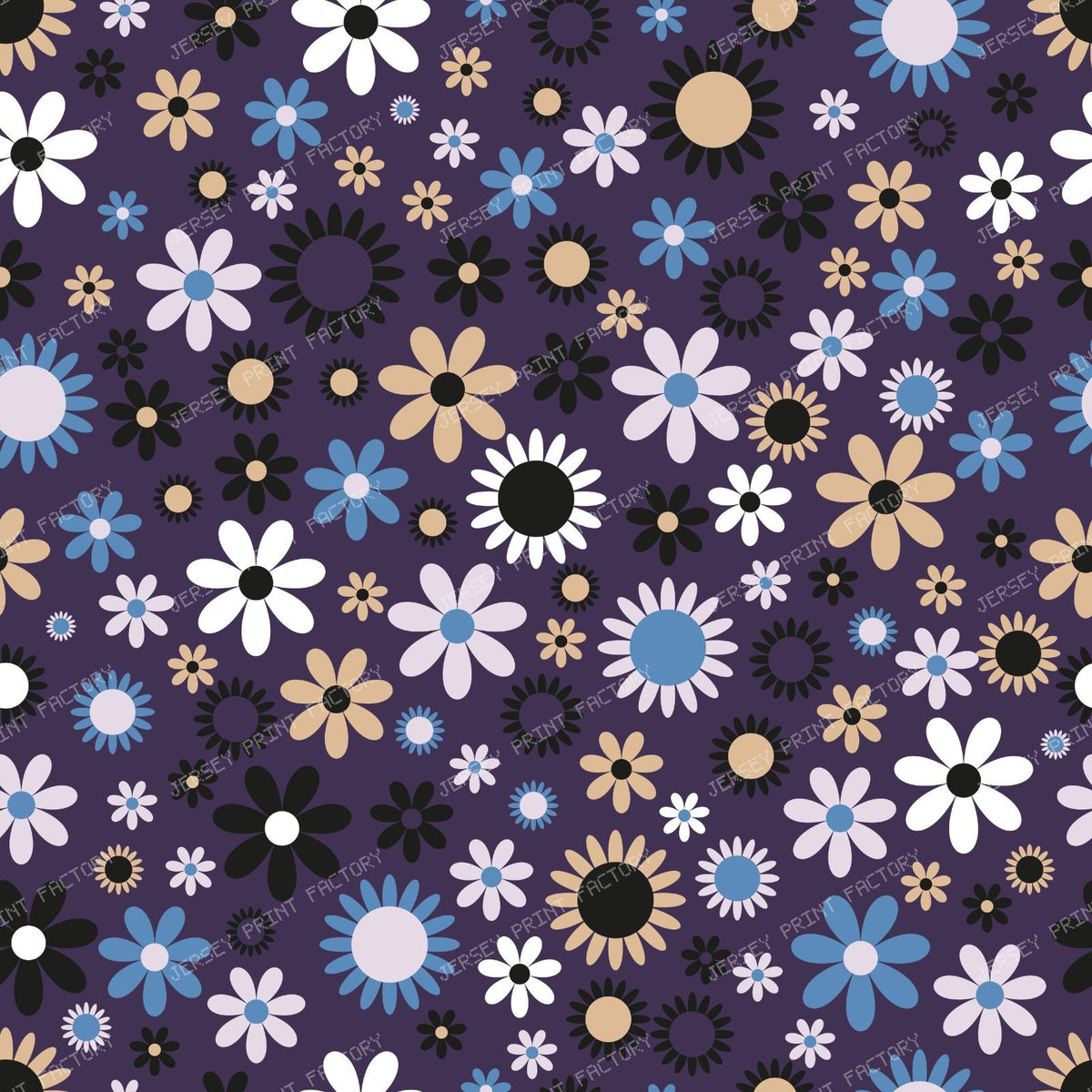 Colorful Flowers, Retro Flowers, Floral Pattern — Colorful 26