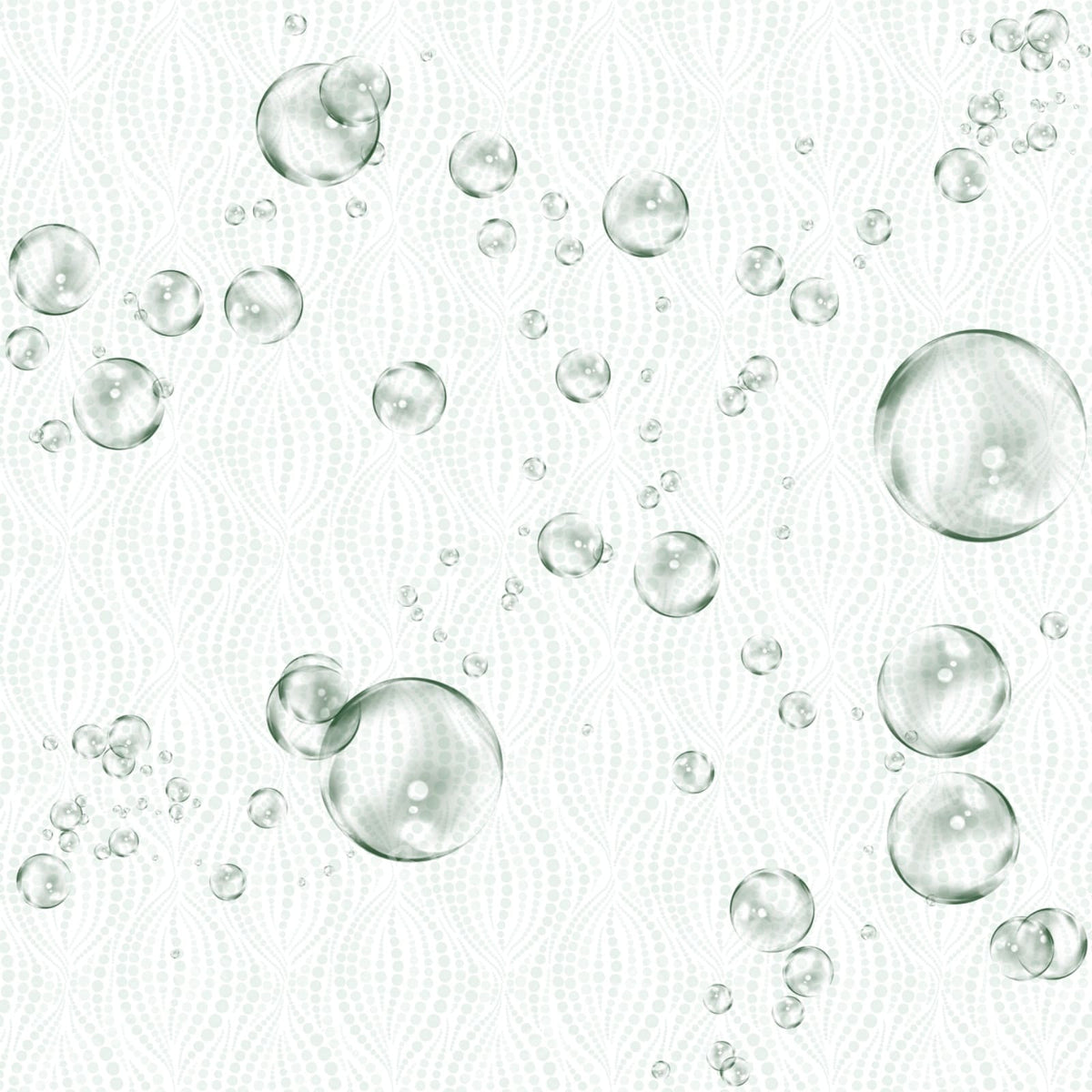 Forest green floating bubbles