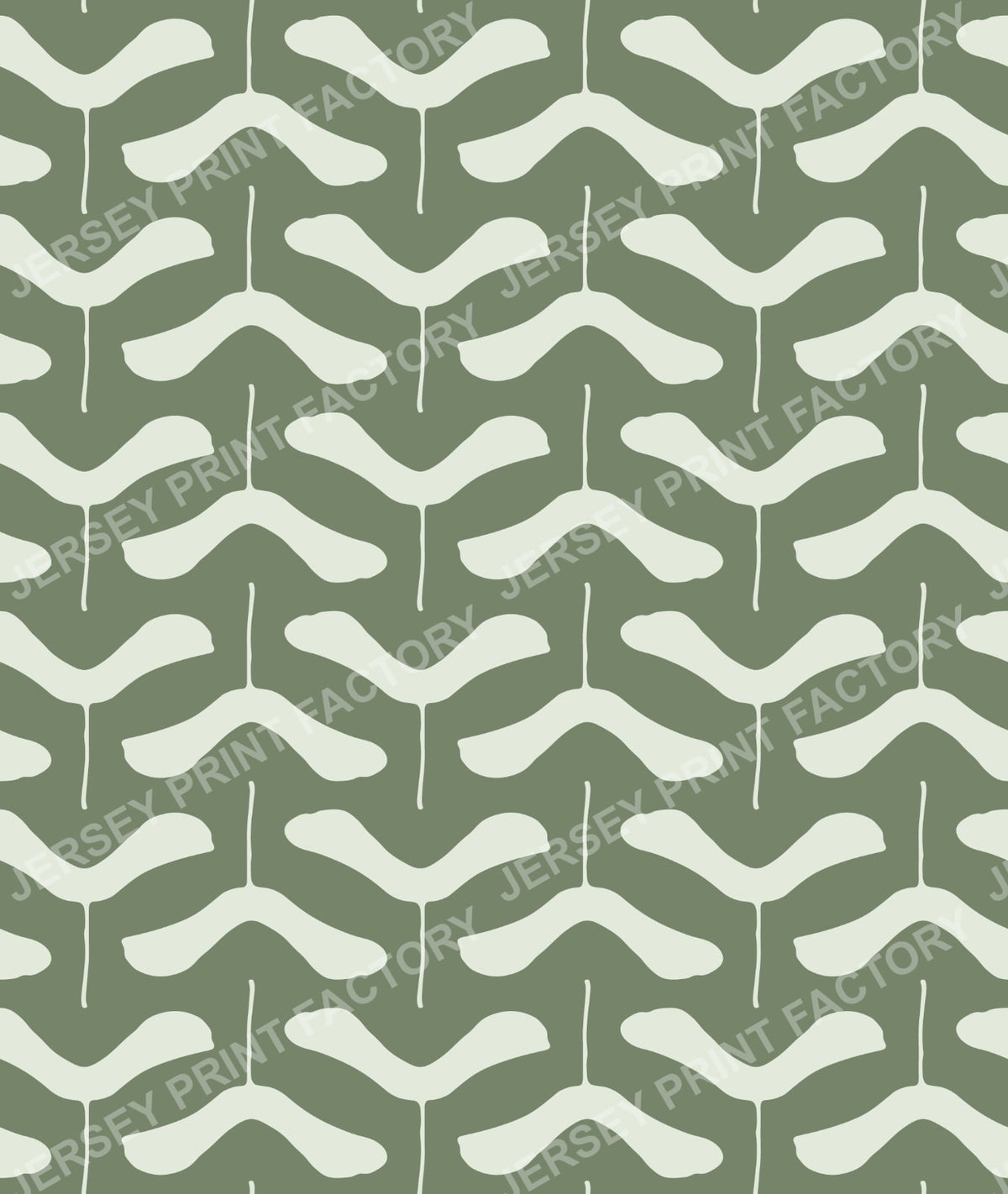 Abstract Samara Seeds - Light Green on Olive Green