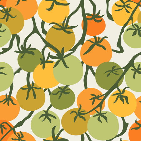 Tomatoes on the Vine in Cream and Unripe Multi