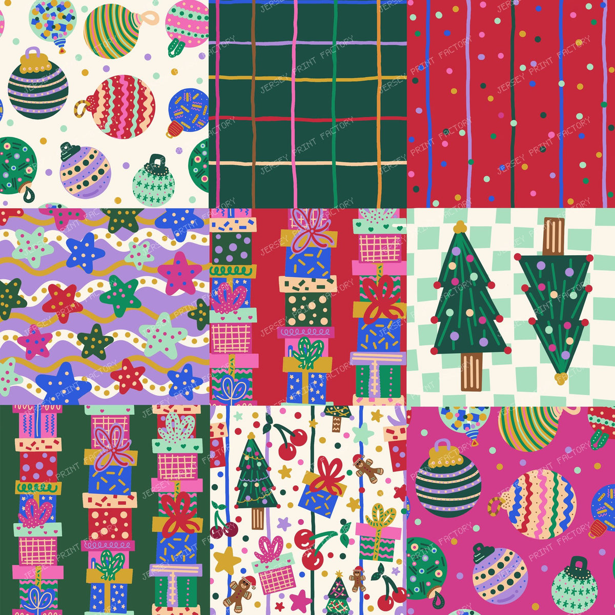 Christmas Patchwork - Holiday Cheater Quilt