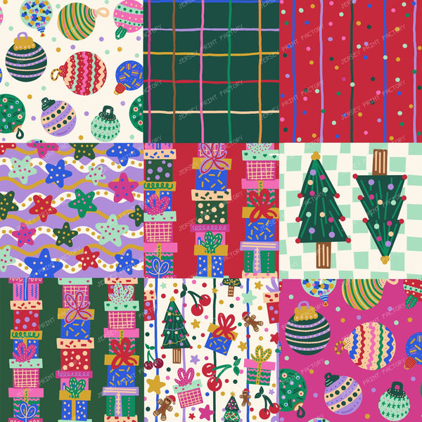 Christmas Patchwork - Holiday Cheater Quilt