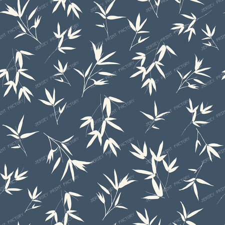 Bamboo Leaves on Deep Blue