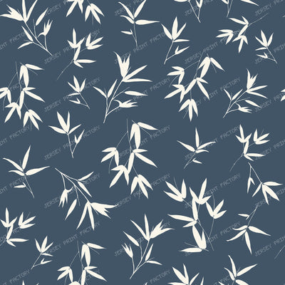 Bamboo Leaves on Deep Blue