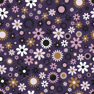 Colorful Flowers, Retro Flowers, Floral Pattern — Colorful 30