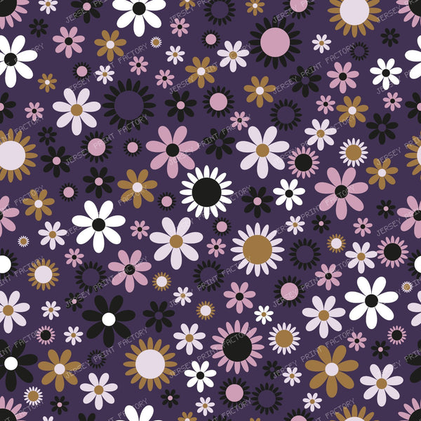 Colorful Flowers, Retro Flowers, Floral Pattern — Colorful 30