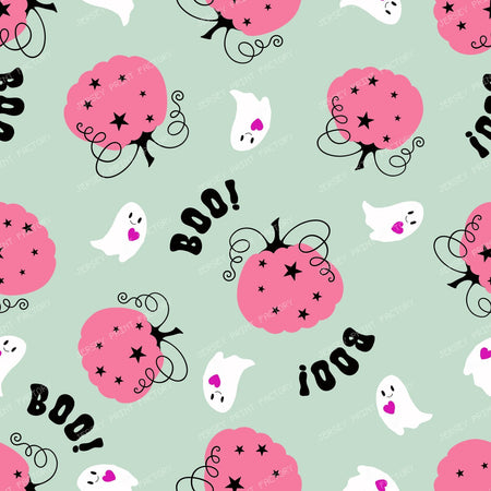 Pumpking Pop  Halloween soft green background