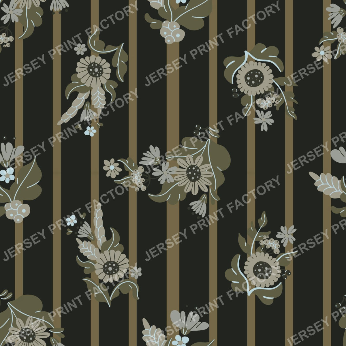 Bloomstripe Harmony Seamless Floral Linear Pattern 10