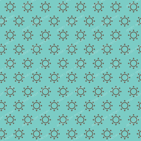 Orange Sun, Sun Pattern, Orange Circles, Dots, Summer — Teal and Brown