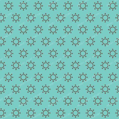 Orange Sun, Sun Pattern, Orange Circles, Dots, Summer — Teal and Brown