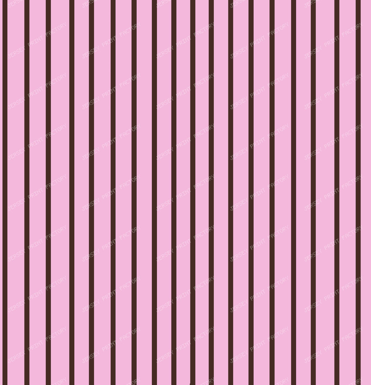 Chocolate Brown Thin Stripes on Pink