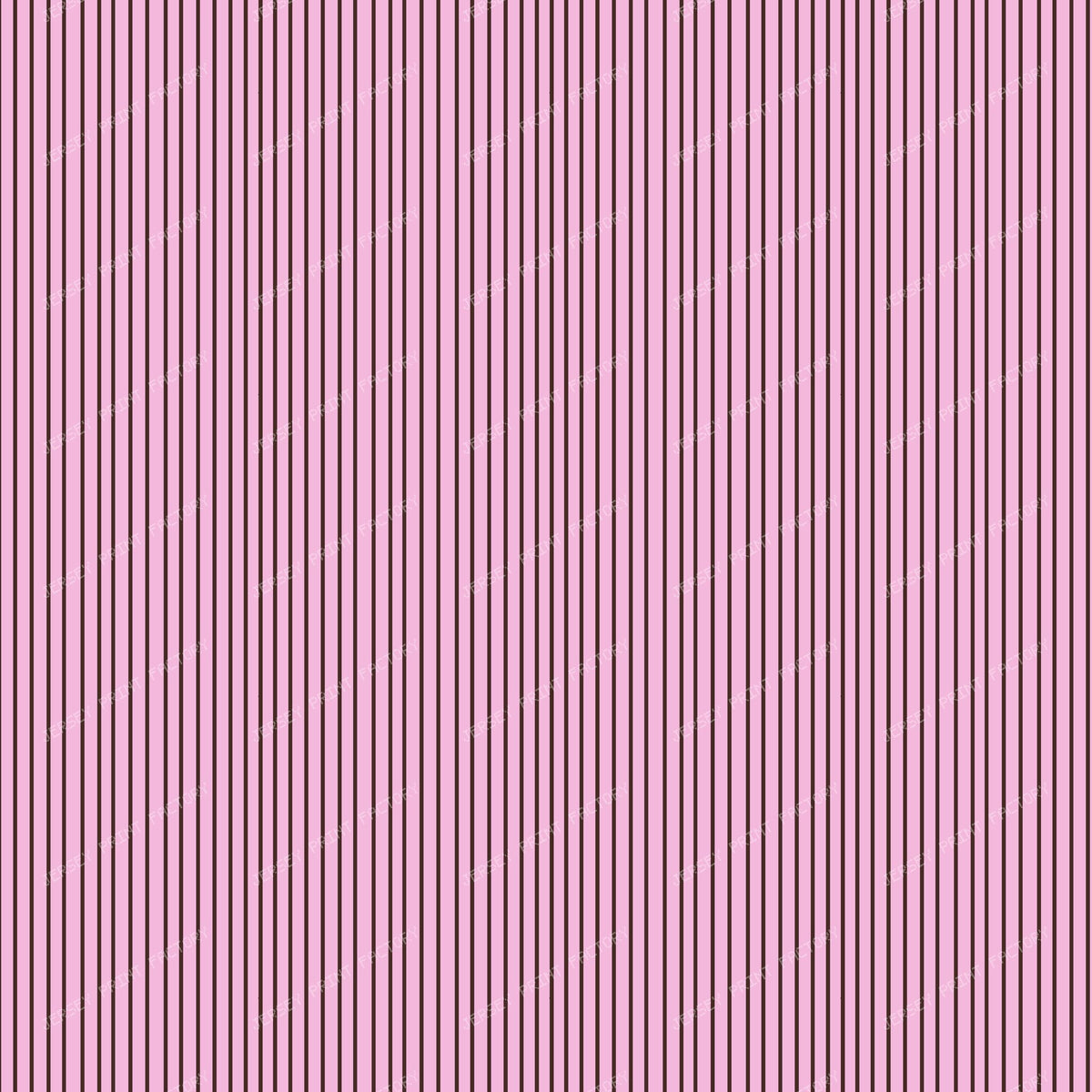 Chocolate Brown Thin Stripes on Pink
