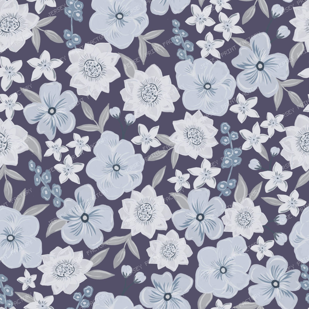 Vintage Floral — navy blue