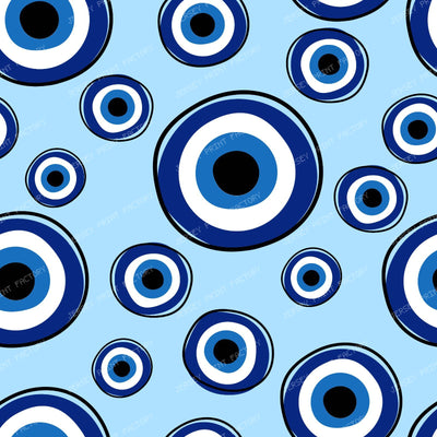 Evil Eye Pattern, Turkish Eye, Hamsa, Nazar, Mati, Mataki — Blue 5