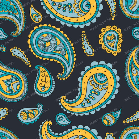 Blue Paisley, Persian Paisley, Paisley Pattern — Colorful 20