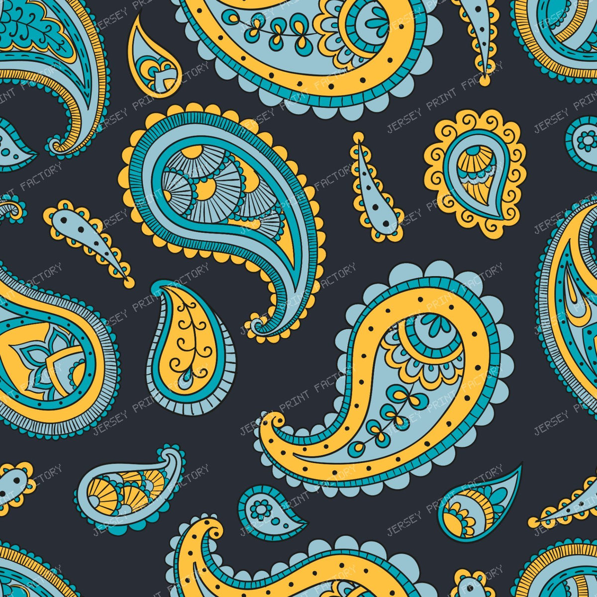 Blue Paisley, Persian Paisley, Paisley Pattern — Colorful 20