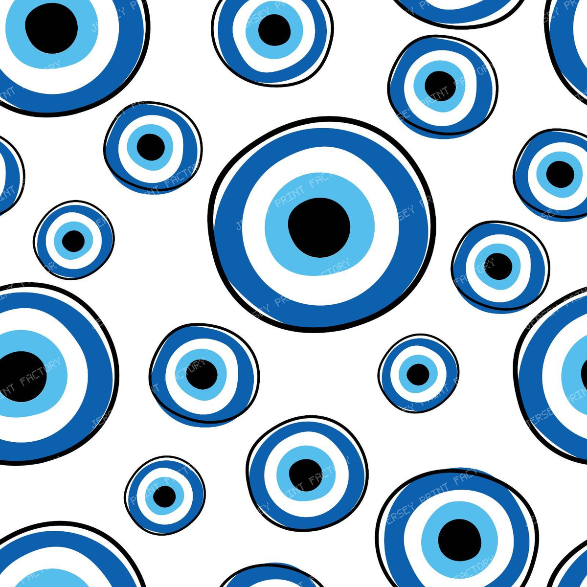 Evil Eye Pattern, Turkish Eye, Hamsa, Nazar, Mati, Mataki — White 4