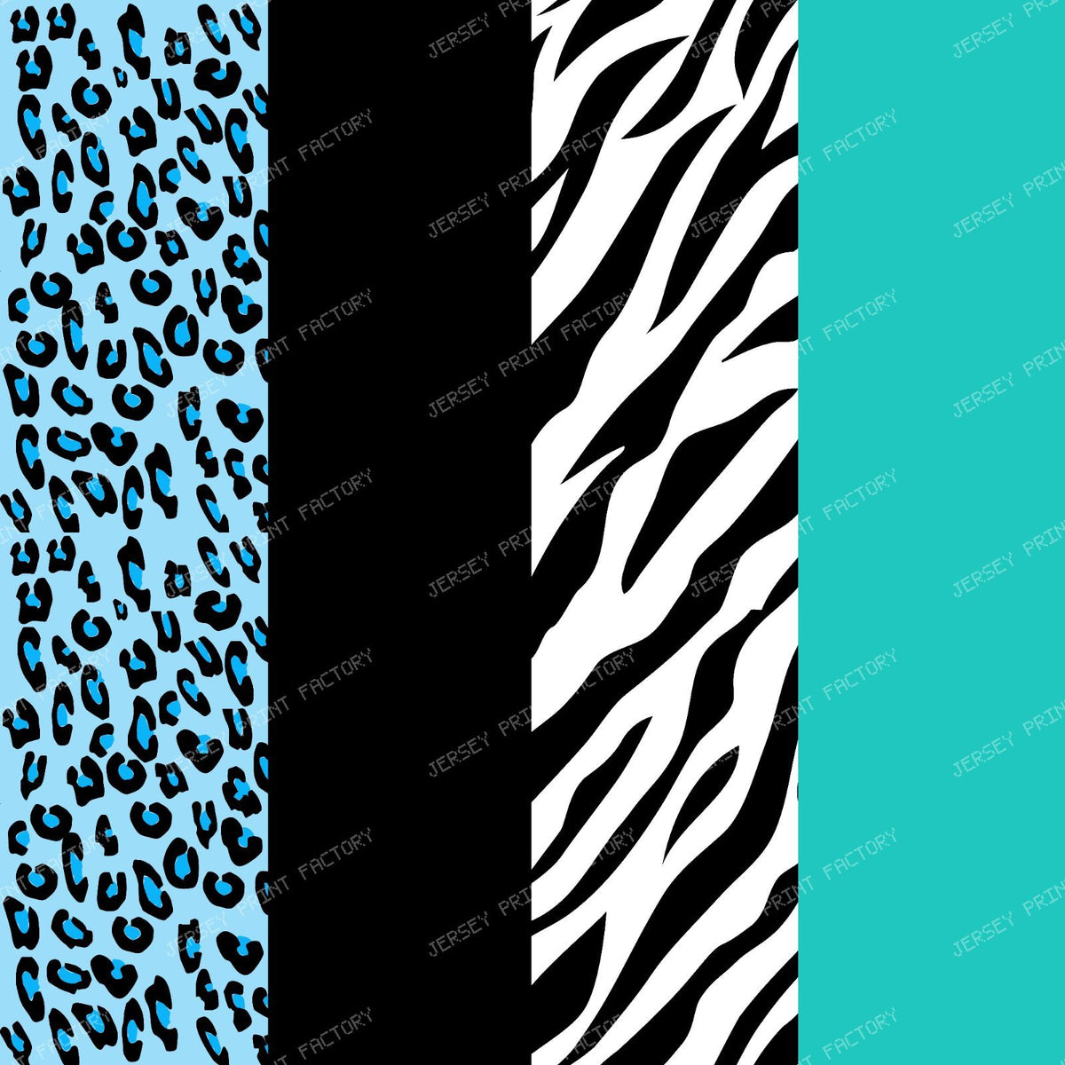 Leopard Print, Zebra Print, Animal Print, Blue 1 (Tileable)