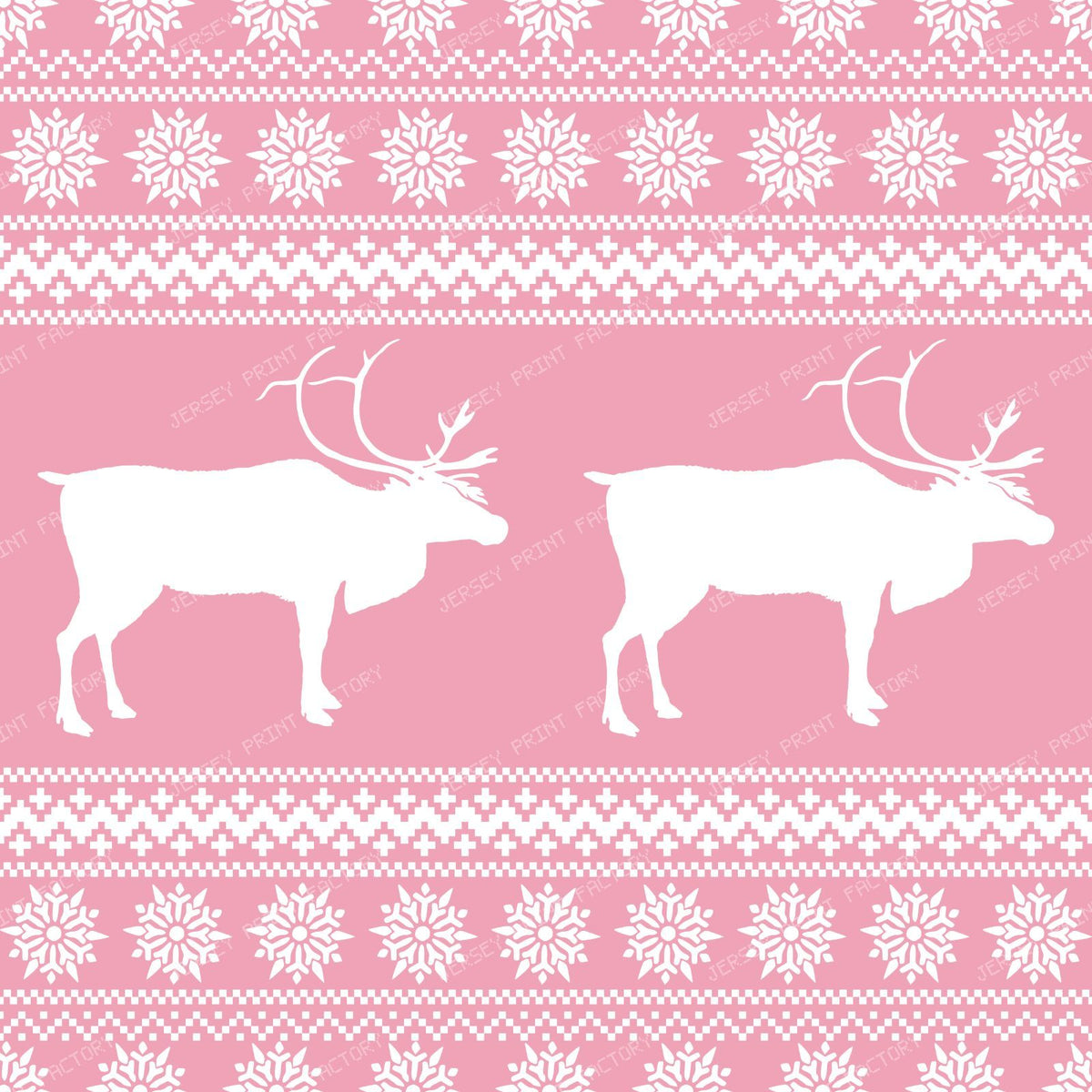 Ugly Christmas Sweater, Snowflakes, Elk, Moose, Pink — Pink 2