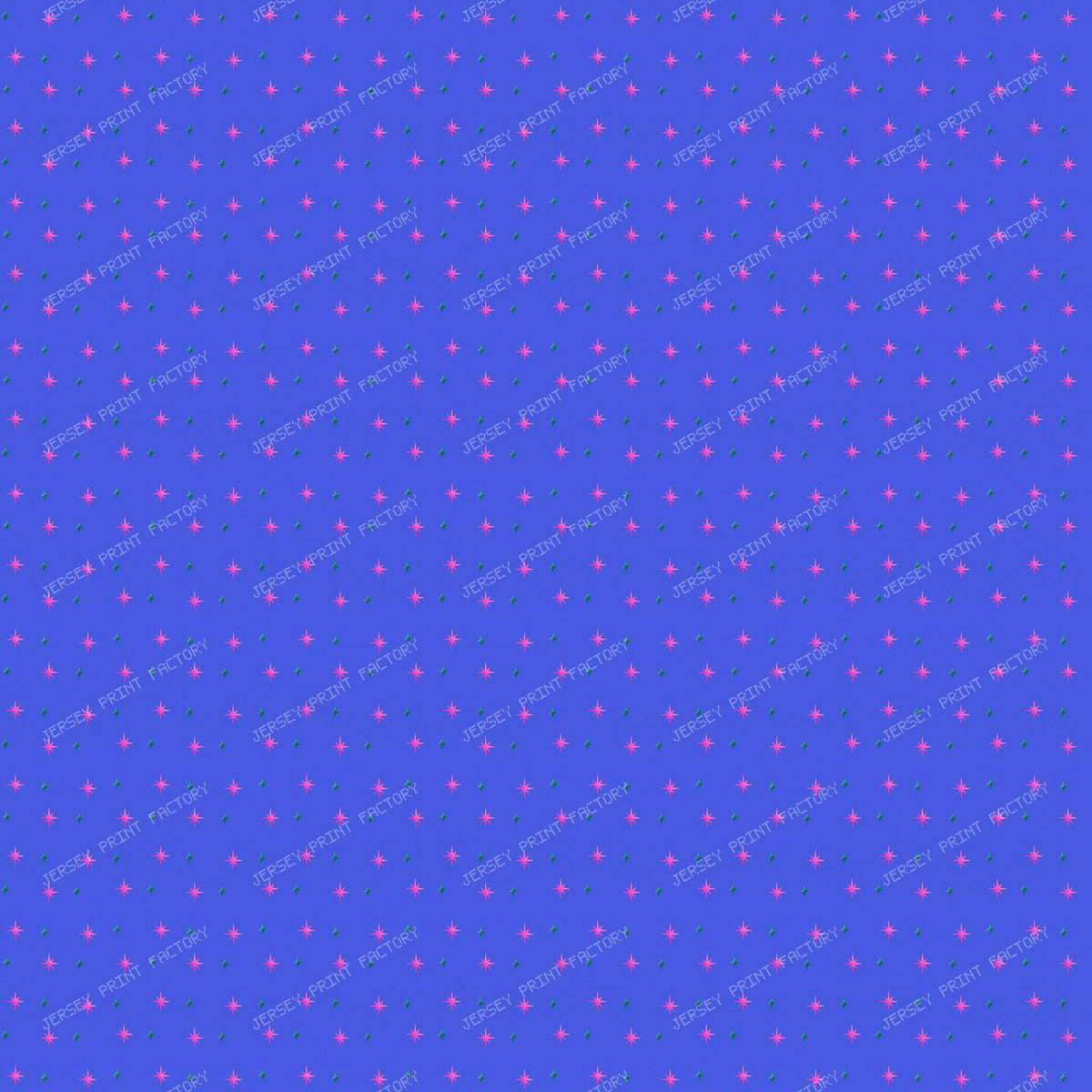 Pink Sparkle & Stars on Bright Blue