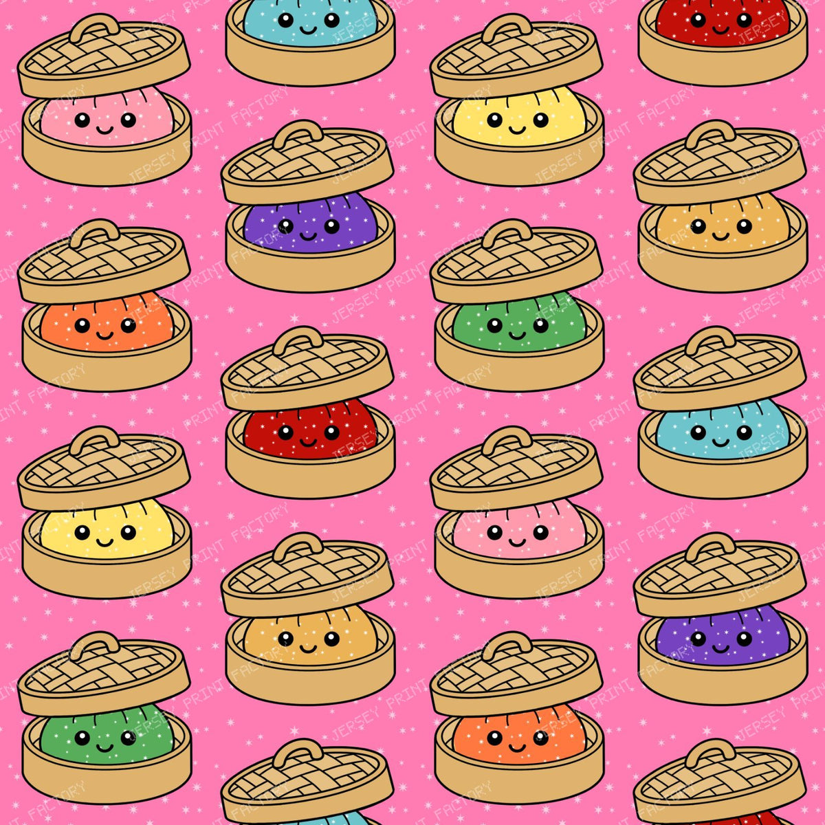 Squishy Bao Bun Steamer Dumplings In Pink