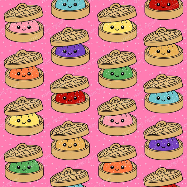 Squishy Bao Bun Steamer Dumplings In Pink